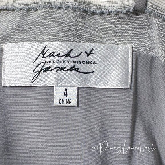 NWT Mack & James by Badgley Mischka Strapless Mini Dress Gray - Picture 7 of 12